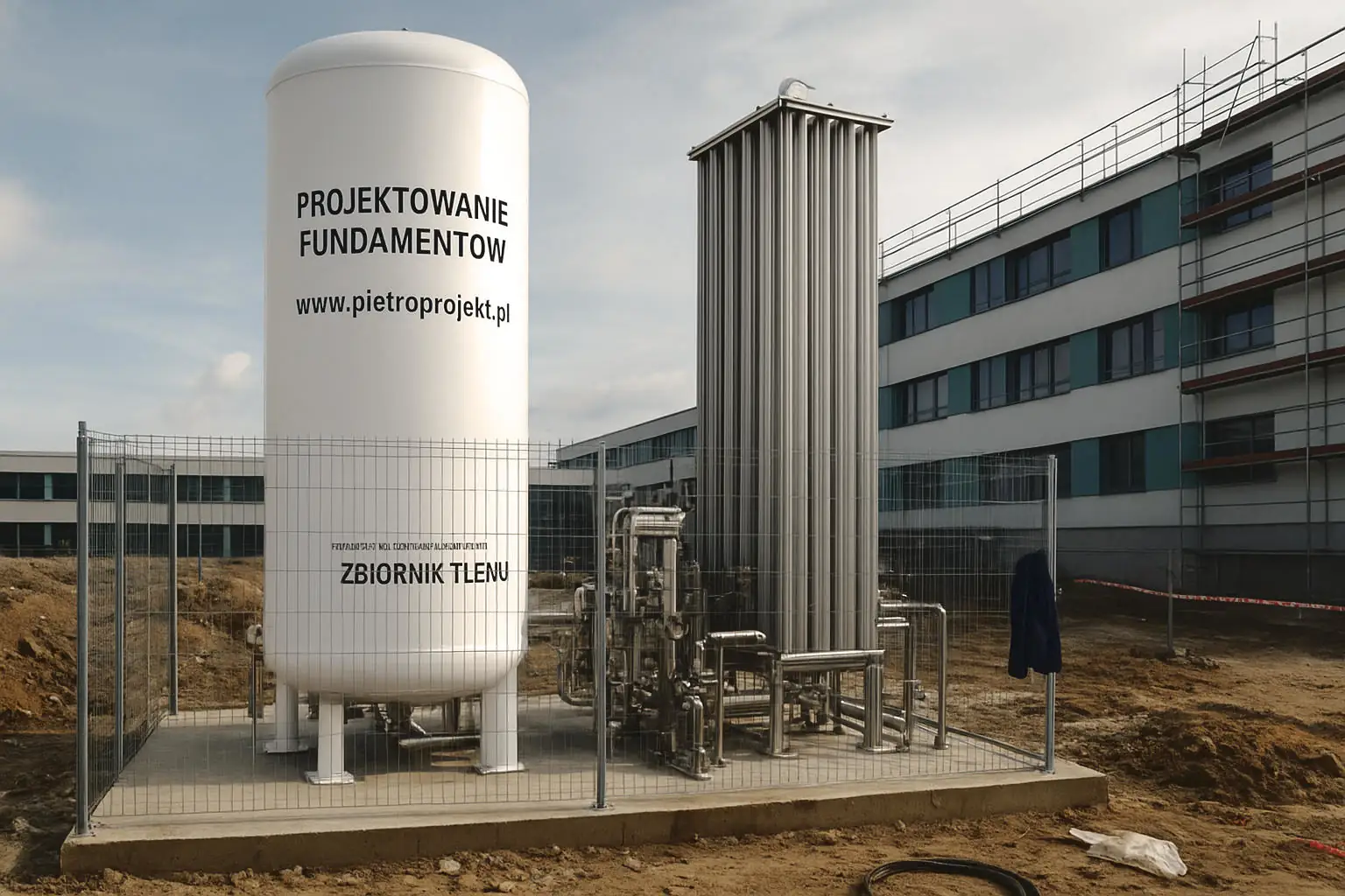 fundament pod zbiornik kriogeniczny tlenu 2 pietroprojekt